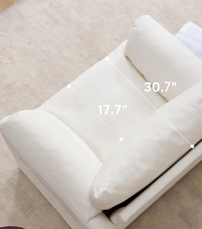 Tbfit Pull Out Sofa Bed with Chair, 3 in 1 Sleeper Sofa Couch with USB & Storage Chaise, Comfy Convertible Sleeper Sofas for Living Room, Small Spaces, White&Beige