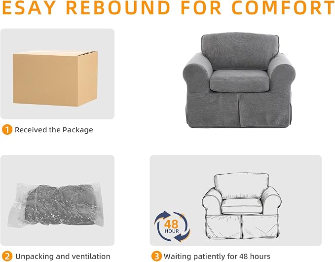 Mistpeople Modern Loveseat Sofa Couch, Upholstered Comfy Sofa with Pillows & Armrests, Deep Seating Couch with Removable Cover for Living Room Bedroom Apartment Office Small Spaces,Grey