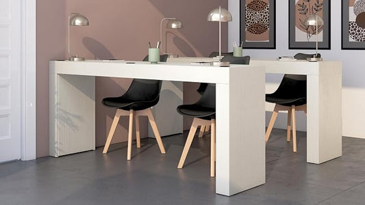 Mobili Fiver, Evolution Desk 70.9 x 15.7 in, Rustic Oak with Two Legs, Made in Italy