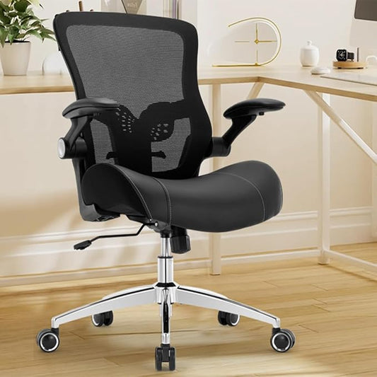 Office Chair Ergonomic Desk Chair-400lbs Big and Tall Heavy Duty, Wide & Soft 3D Modeling Foam Cushion Home Office Desk Chair with Adjustable Seat Height, Executive Computer Task Chair