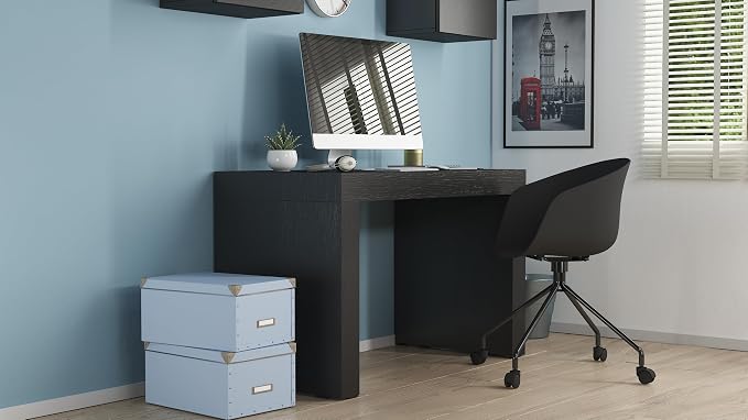 Mobili Fiver, Evolution Desk 47.2 x 23.6 in, Rustic Oak with Two Legs, Made in Italy