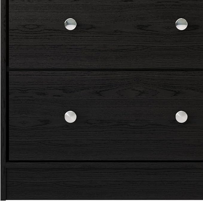 HOME DESIGN Altoona 3-Piece Bedroom Set with Dresser and Two Nightstands, Black