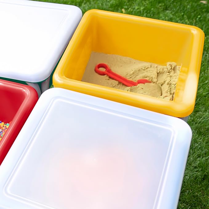 Back2School Express Adjustable Quad Sensory Tables with Lids, Children's Furniture, Primary