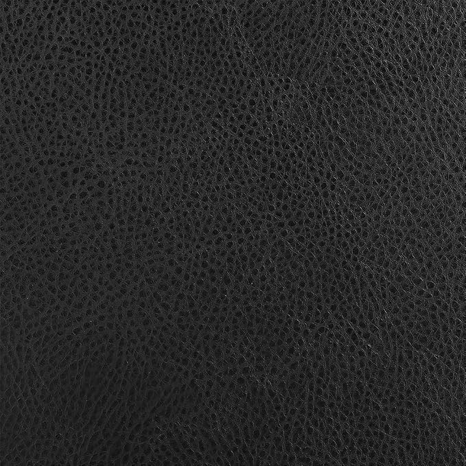 Armen Living Madrid 26" Counter Height Swivel Barstool in Ford Black Faux Leather and Mineral Finish