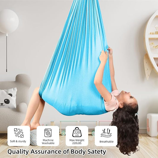 Sensory Swing Chairs for Kids, Indoor & Outdoor Hanging Therapy Cuddle Hammock Swing Seats for Child Teens with Autism, ADHD, Aspergers, Sensory Integration