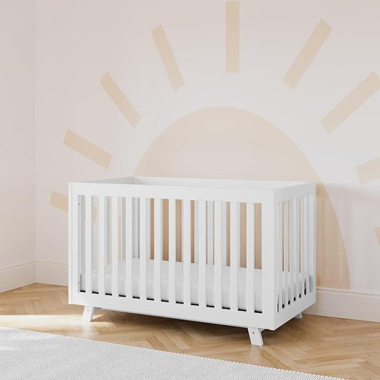 Storkcraft Beckett 3-in-1 Convertible Crib – GREENGUARD Gold Certified, Fits Standard Crib Mattress, Converts to Toddler Bed and Daybed, 4 Mattress Heights, Grow-with-Me Design (White)