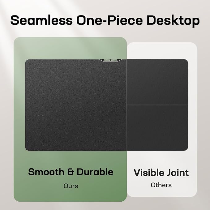 Marsail Whole Piece 48"x24" Desktop 0.6" Thickness, Rectangular Black Board for Electric Standing Desk