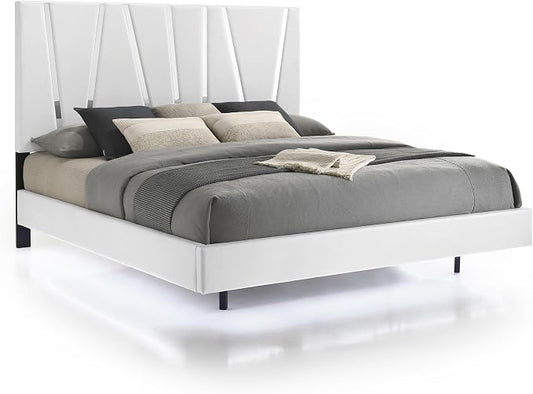 New Classic Furniture Europa 7-Piece Wood Queen Bedroom Set in White