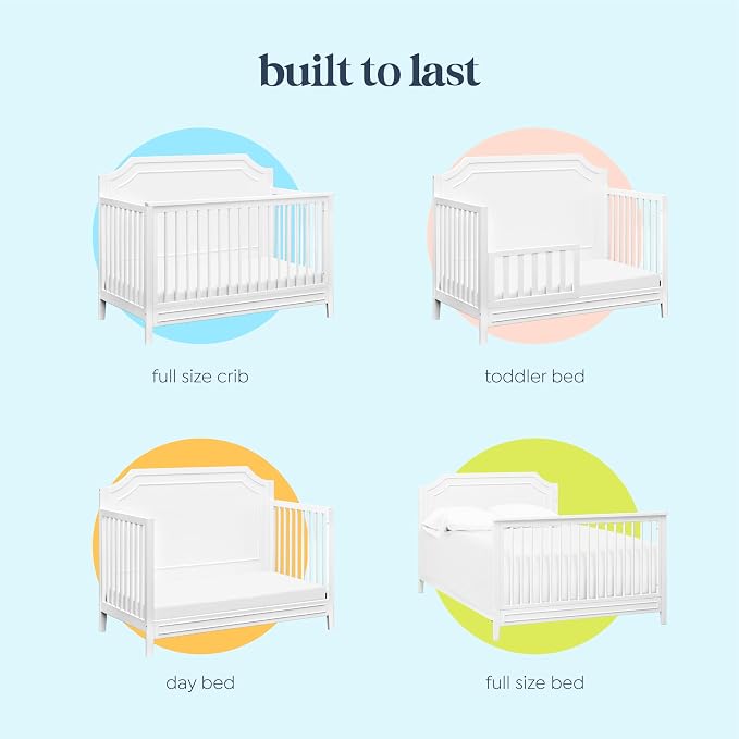 Davinci Chloe Regency 4-in-1 Convertible Crib in White, Greenguard Gold Certified