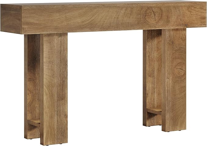 Cealform Console Tables for Entryway, 47.2 Inches Long Sofa Table Behind Couch, Farmhouse Wooden Style Entry Way Table for Living Room, Hallway, Entrance, Foyer (Light Brown)