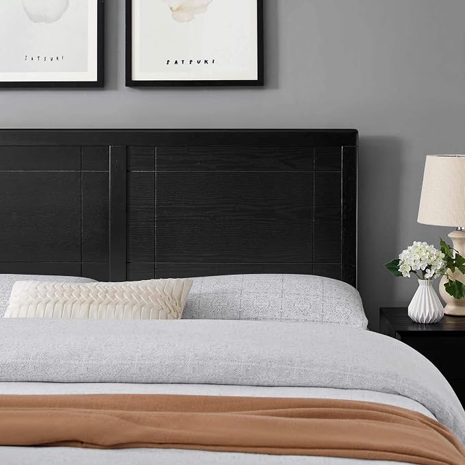 Modway MOD-6220-BLK Archie Twin Wood Headboard, Black