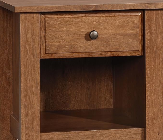 Sauder Shoal Creek Night Stand, Bedside Table, Bedroom Side Table, in Oiled Oak