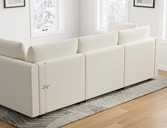Txtin's Cloud Couches for Living Room L Shaped Sectional Couch with Ottoman Deep Plush 4 Seats Sofa Modern Sofa for Apartment