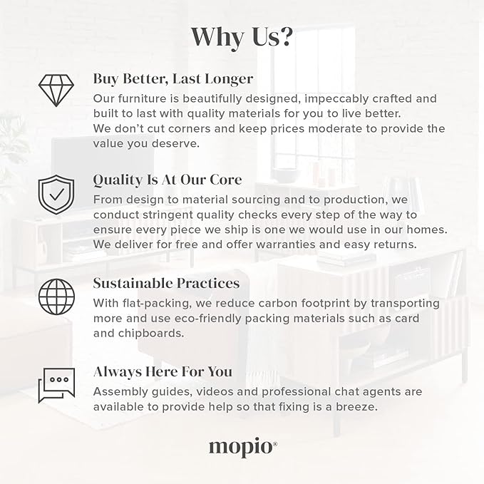 mopio Ted Bed Frame with Headboard, Mid Century Modern Acacia Solid Wood Platform Bed Frame, Wooden Slats, No Box Spring, Double Metal Bar Support (Solid Wood, Queen (U.S. Standard))