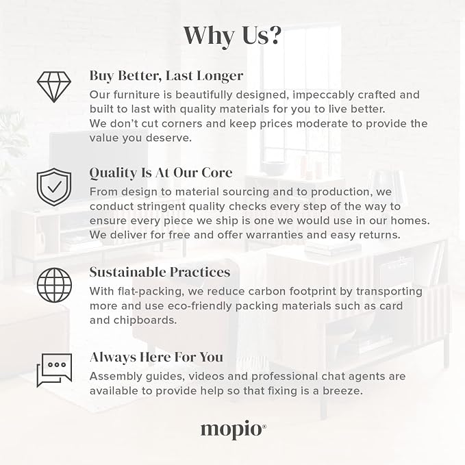 mopio Ted Bed Frame with Headboard, Mid Century Modern Acacia Solid Wood Platform Bed Frame, Wooden Slats, No Box Spring, Double Metal Bar Support (Solid Wood, King (U.S. Standard))