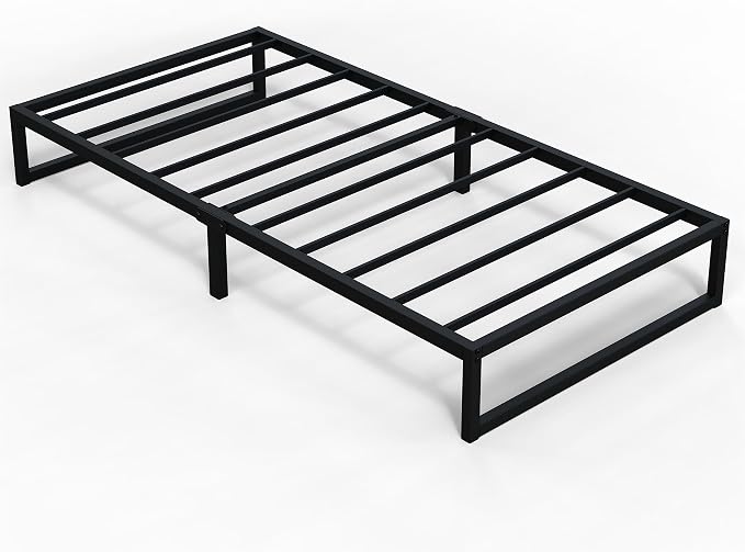 Richwanone 10 Inch Twin XL Bed Frames Metal Platform Bed, Black | XL Twin Bed Frame, Mattress Foundation with Steel Slat Support, No Box Spring Needed, Easy Assembly
