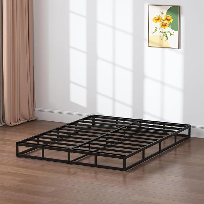 SHLAND Cal King Box Spring 7 Inch California King Size Box Springs, 3000lbs Heavy Duty Metal Mattress Foundation with Easy Clean Cover, No Noise, Easy Assembly