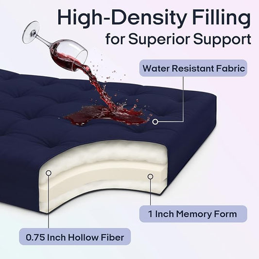 Syrinx Water Resistant Japanese Futon Mattress, Twin Size 75"x39", 2.5 Inch Thick Japanese Floor Mattress Tatami Mat, Foldable Floor Bed Sleeping Pad for Dormitory Guest Room Camping
