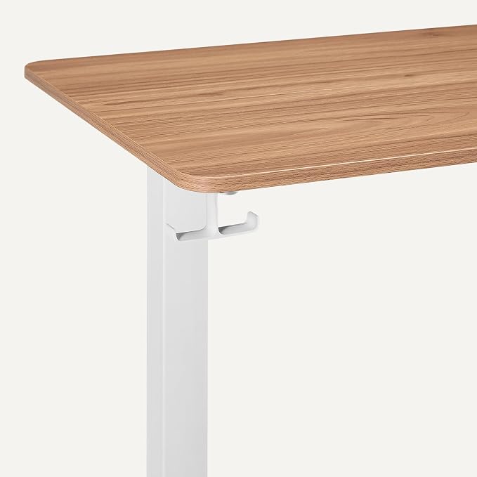 Amazon Basics Electric Standing Desk, Height Adjustable Home Office Desk with Quiet Motor and Multiple Presets, White/Oak Effect