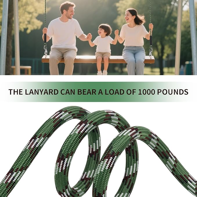 Heavy Duty Tree Swing Ropes, Hammock Hanging Chair Hanging Kit Adjustable Swing Hanging Straps Outdoor Camping Playground Set Accessories 7.25Ft(87")
