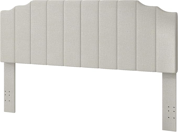 Befurtori King Size Headboard Only, Linen Wall Mounted Headboard King for Adjustable Bed Modern Upholstered Head Board Easy Assembly, Linen Gray