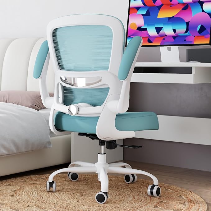 TRALT Office Chair - Ergonomic Desk Chair with Adjustable Lumbar Support, Mesh Computer Chair, Executive Chairs for Home Office Comfortable Lumbar Support (Mint Green)