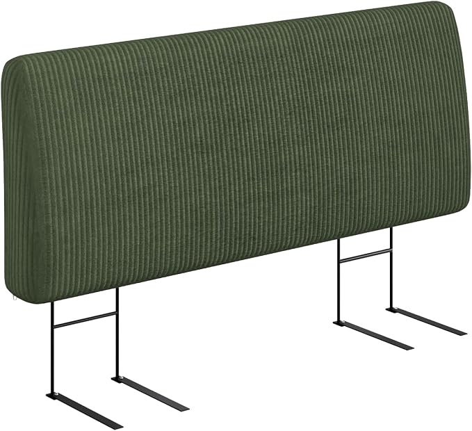 4.7" Upholstered Headboard for Queen Size Bed, Height Adjustable and Ergonomic Headboard, Easy Assemble, Sturdy and Durable, Olive Green