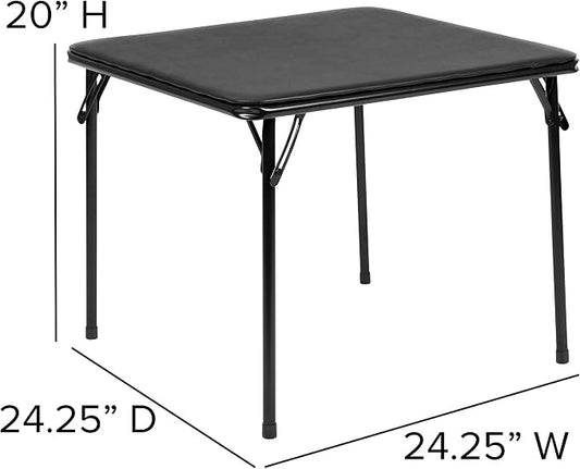 EMMA + OLIVER Kids Black Folding Table