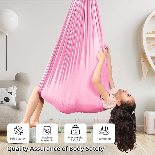 Sensory Swing Chairs for Kids, Indoor & Outdoor Hanging Therapy Cuddle Hammock Swing Seats for Child Teens with Autism, ADHD, Aspergers, Sensory Integration