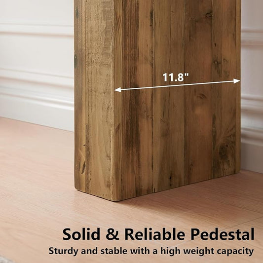 Reclaimed Solid Wood Console Table for Entryway, 63" Long Rectangular Sofa Table Behind Couch, Modern Farmhouse Hallway Entry Table for Living Room, Hallway, Foyer, 10 Mins Easy Assembly