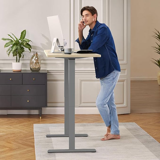 ErGear Dual Motor Standing Desk Frame, Electric Adjustable Legs Compatible Desktop Size 44″-90″, 264 lbs Weight Capacity, 4 Memory Height Settings Stand up Desks Base, Grey Frame Only