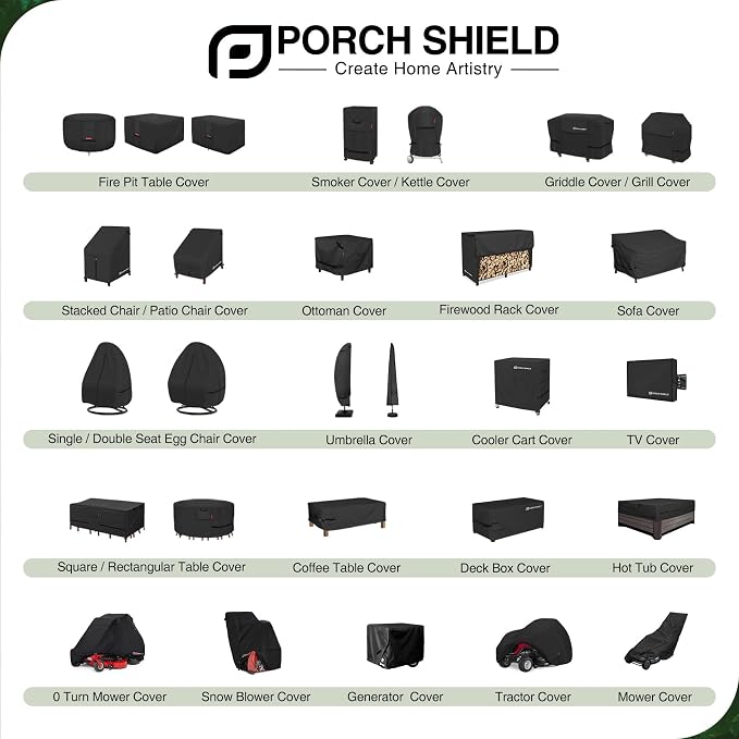 Porch Shield Fade Resistant Solo Stove Yukon Cover - Waterproof Patio Fire Pit Cover Round 32 inch Fits for Small Firepit Solo Stove Yukon