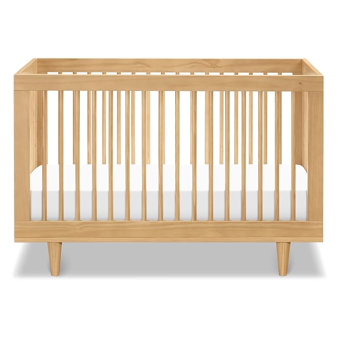Davinci Marley 3-in-1 Convertible Baby Crib, Honey | GREENGUARD Gold Certified, FSC Certified, Converts to Toddler Bed & Daybed, 4 Adjustable Mattress Heights - Easy Assembly