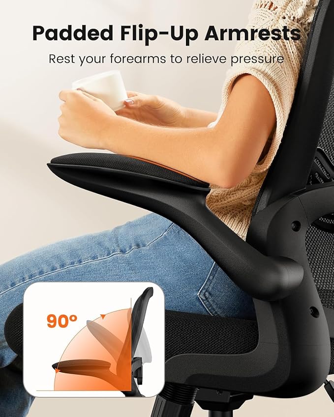 ErGear Drafting Chair, Standing Desk Chair with Flip-Up Armrests, High Desk Chair Adjustable Height, Ergonomic Tall Office Chair with Lumbar Support and Adjustable Footrest Ring,20 Pack