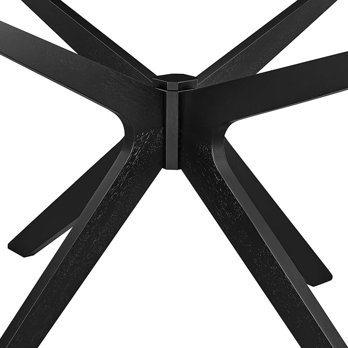 Modway Crossroads 71" Oval Wood Dining Table, Wood Veneer, Seats 6, Easy to Assemble in Black