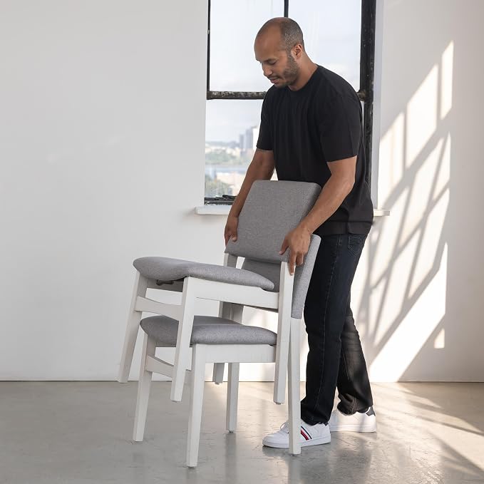 Transformer Table - Solid Wood Extendable Dining Table, Seats 2-12, Expandable Dining Room Table, Space-Saving Furniture, Kitchen and Dining Room Furniture (White, Table + Bench + 4 Chairs)
