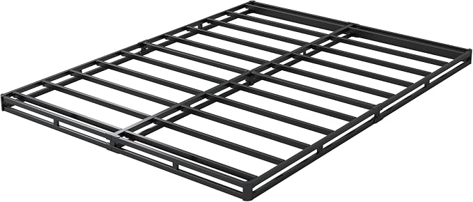 OSASET Low Profile Box Spring King - 3 Inch Box Spring King Heavy Duty Bed Foundation Metal Bed Base Easy Assembly