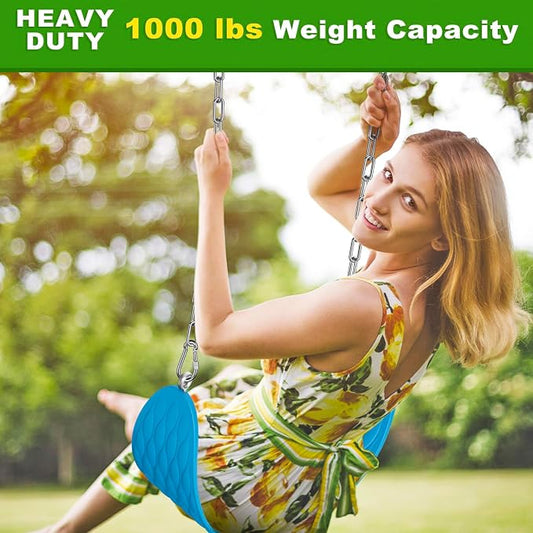 2Pcs 65" (5.4 ft) 304 Stainless Steel Swing Chain 1000 LBs Capacity Porch Swing Chains with Hooks Hanging Chair Chains for Hammock Chair, Swingset, Punching Bag, Egg Chairs, for Indoor and Outdoor