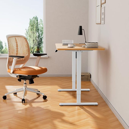 ErGear Electric Standing Desk Legs, 4 Memory Height Settings Height Adjustable Desk Frame, Sit Stand Table Legs Up to 47.2", Ergonomic Stand up Converter Base Workstation, White Frame Only