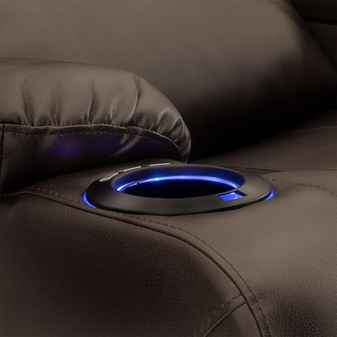 RecPro Charles 94" RV Wall Hugger Reclining Sofa | Chestnut