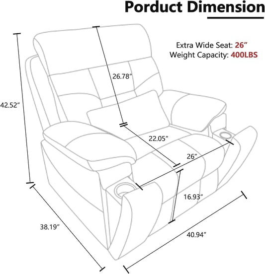 JIKFRIMA Dual Motor Power Lift Recliner Chair with Massage Heating for Adults Elderly, Electric Lift Chairs Lay Flat Recliners, Infinite Position, 2 Hidden Cup Holders