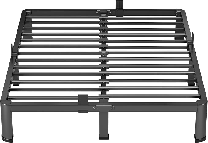 VIPSHOW 10 Inch King Heavy Duty 3500 lbs Bed Frame with Round-Corner Legs & Anti-Squeak Design – Quick Assembly Metal Platform, No Box Spring Needed