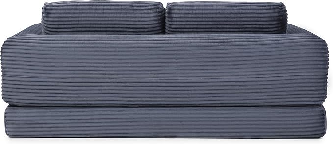 82-Inch Foldable Loveseat Boneless Cloud Couch, Modern Compressed Foam Daybed Floor Mattress Sleeper Sofa, 2-in-1 Boneless Convertible Sofa in a Box,No Assembly Required