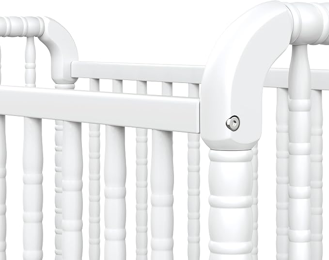daVinci Jenny Lind 3-in-1 Baby Crib Convertible to Toddler Bed, Daybed - Easy to Assemble - GREENGUARD Gold Certified - 4 Adjustable Mattress Heights, Conversion Kit Sold Separately - White