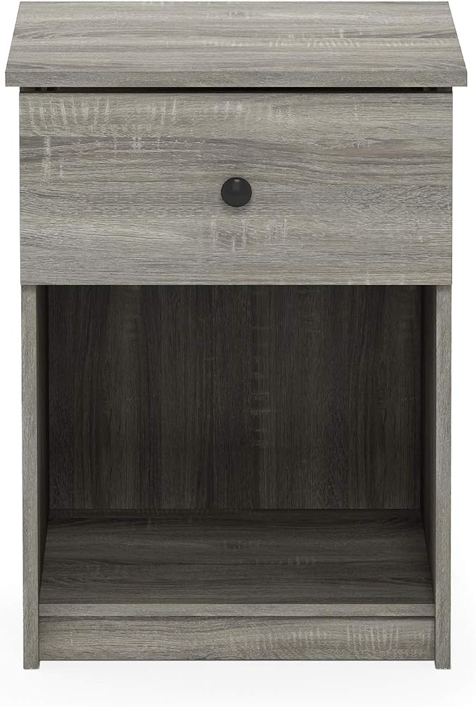 Furinno 219153GYW Lucca Nightstand, 2-Pack, French Oak Grey