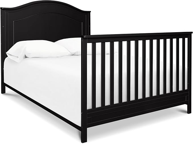 Davinci Charlie 4-in-1 Convertible Crib, GREENGUARD Certified, Ebony | Converts to Toddler Bed, Daybed, Full-Size Bed, 4 Adjustable Mattress Heights, Conversion Kits Sold Separately, Easy Assembly