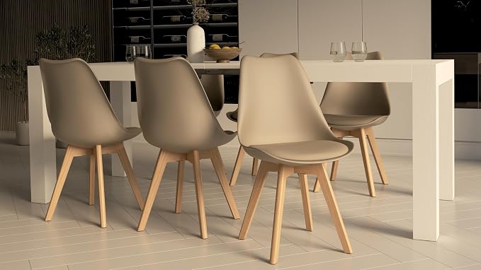 Mobili Fiver, Iacopo Extendable Dining Table, 55.1(86.6) x35.4 in, Ashwood White, for 6-10 People, Expandable Dining Table for Kitchen, Living Room, Italian Furniture