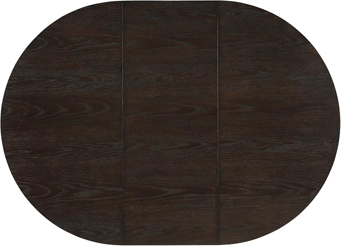 LUMISOL Round Dining Table for 4-6 People, 41"-57" Extendable Kitchen Table with 16" Removable Leaf for Small Places, Kitchen, Dining Room, Espresso