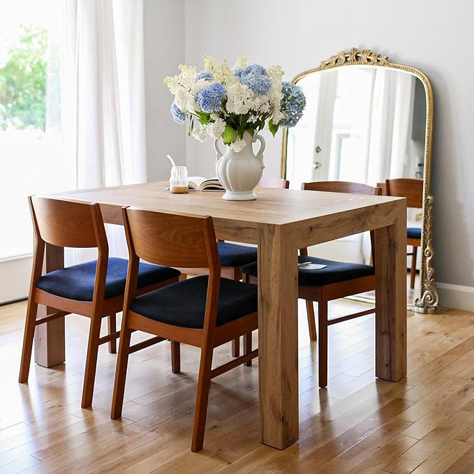 Mobili Fiver, Iacopo Extendable Dining Table, 55,1(86,6) x35,4 in, Rustic Oak, for 6-10 People, Expandable Dining Table for Kitchen, Living Room, Italian Furniture