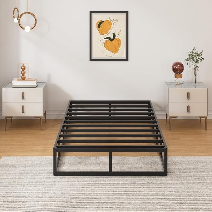 SHLAND Twin Box Spring - 10 Inch Heavy Duty High Profile Metal Box Springs for Twin Bed, Mattress Foundation with Fabric Cover, Easy Assembly